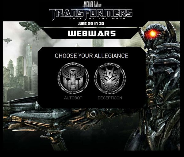 Webwars Dark of the Moon Game Makes Any Website a Transformers Warzone