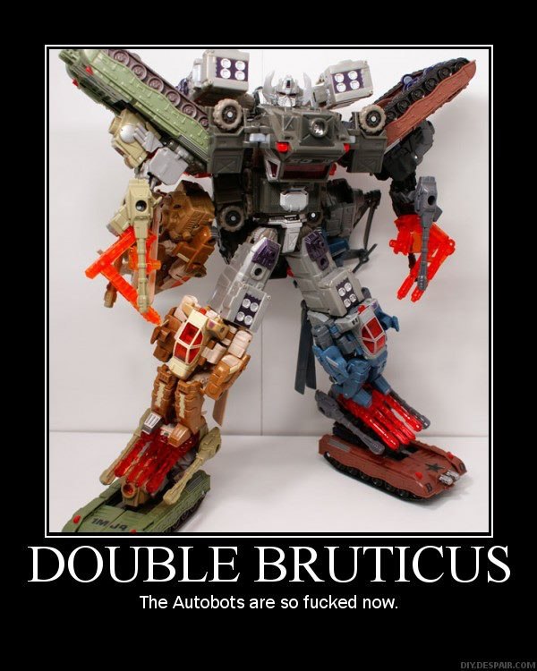 Transformers Double Bruticus Puts it to the Autobots