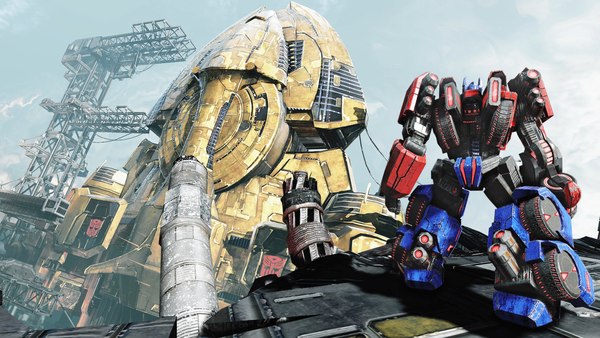 Optimus Prime Contemplates Escape From Cybertron In The Ark in Transformers Fall of Cybertron