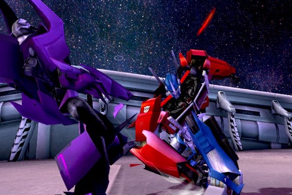 Transformers Prime Game - Optimus Prime and Megatron in Battle Screen Shot