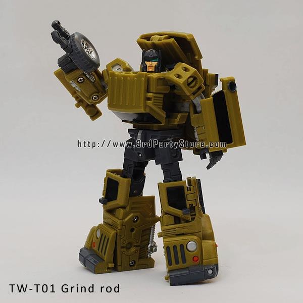 Toy World TW-T01 Grind Rod Figure Homage to G1 Rollbar Images