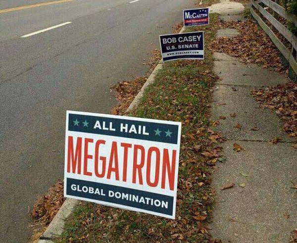 Election Day - Voting Is the Right of All Sentient Beings - Vote Transformers For President!