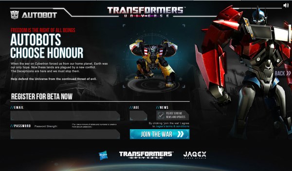 Join the War at Transformers Universe - Beta Sign Up Begins 