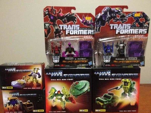Transformers Fall of Cybertron Minions Frenzy with Ratbat and Ravage with Rumble Sighted in Australia 