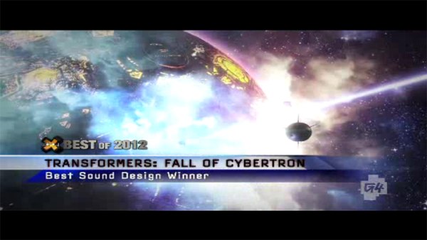 Transformers Fall of  Cybertron Game Wins Best Sound Design in XPlay Best of 2012 Awards