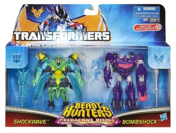 Shockwave and Bomshock Transformers Predacons Beast Hunters Commander Class 2-Pack