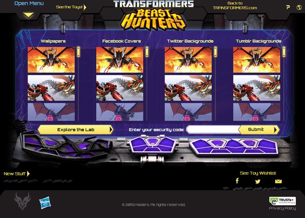 Transformers Prime Beasts Are On The Loose - Use Code to Unlock Free Wallpapers, More