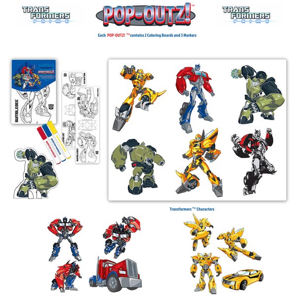 Transformers Prime Pop-Outs Color and Play Sets Coming From Montco Crafts 