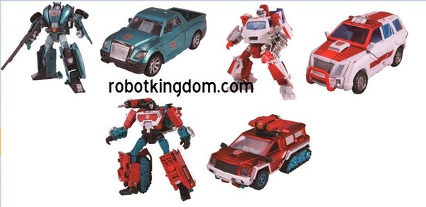 Transformers Henkei Autobot Warriors Three Pack Kup, Ratchet and Perceptor. Asia Exclusive Images