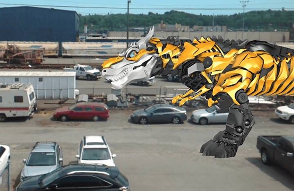 Augmented Reality GRIMLOCK! in Official Transformers: Age of Extinction App New Update 