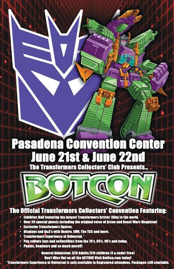 Free Transformers to 1st 150 Kids Attending BotCon 2014 Transformers Convention Pasadena, CA