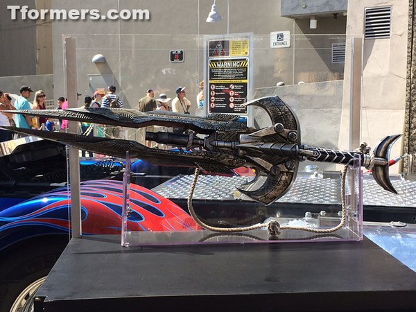 Botcon 2014 - Age of Extinction Cyber Sword Prop On Display Outside Transformers: The Ride