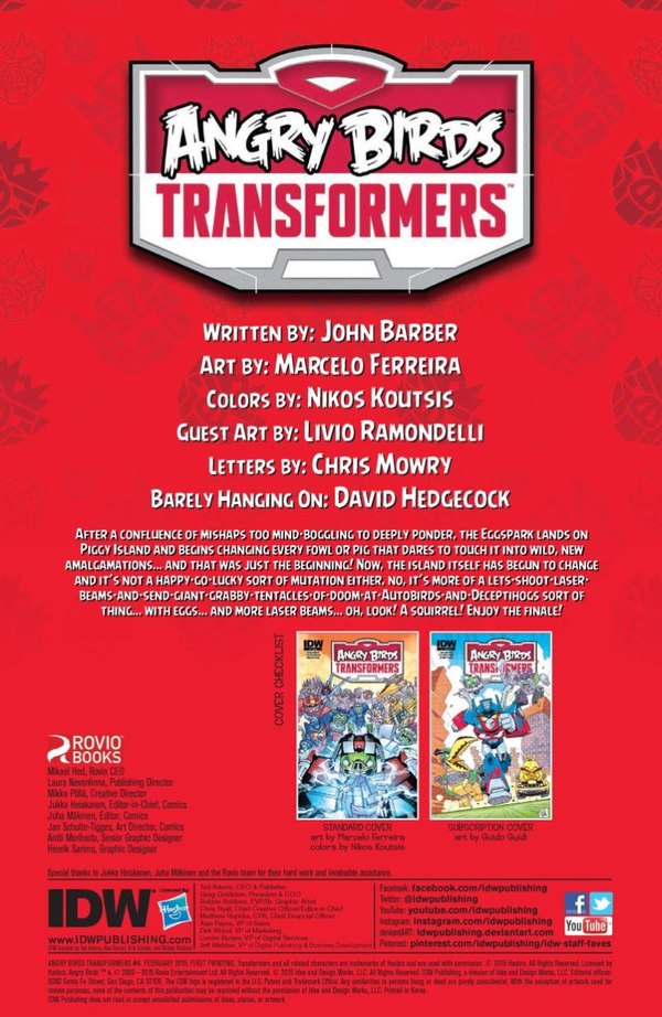 IDW's Angry Birds Transformers #4 (of 4) Comic Book Preview