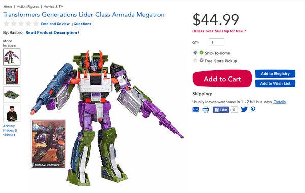 Generations Armada Megatron Available On US Toys R Us Website