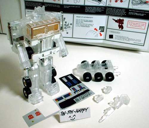 New arrival Transformers G1 clear Optimus prime transparent KO brand new Gift 