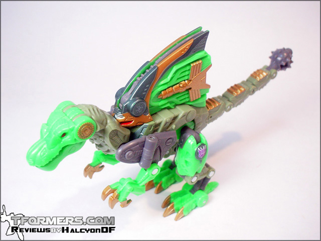 green dinosaur transformer